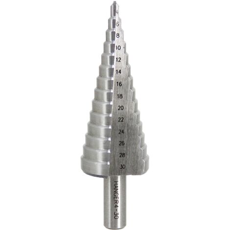 Foret étagé HSS à goujure droite de 4 à 30mm - HANGER - 153101