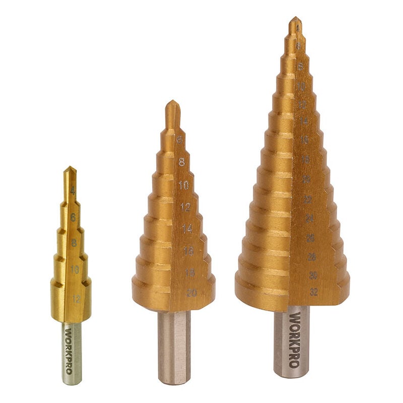 Workpro - foret etape, jeu de 3 pièces hss4241.