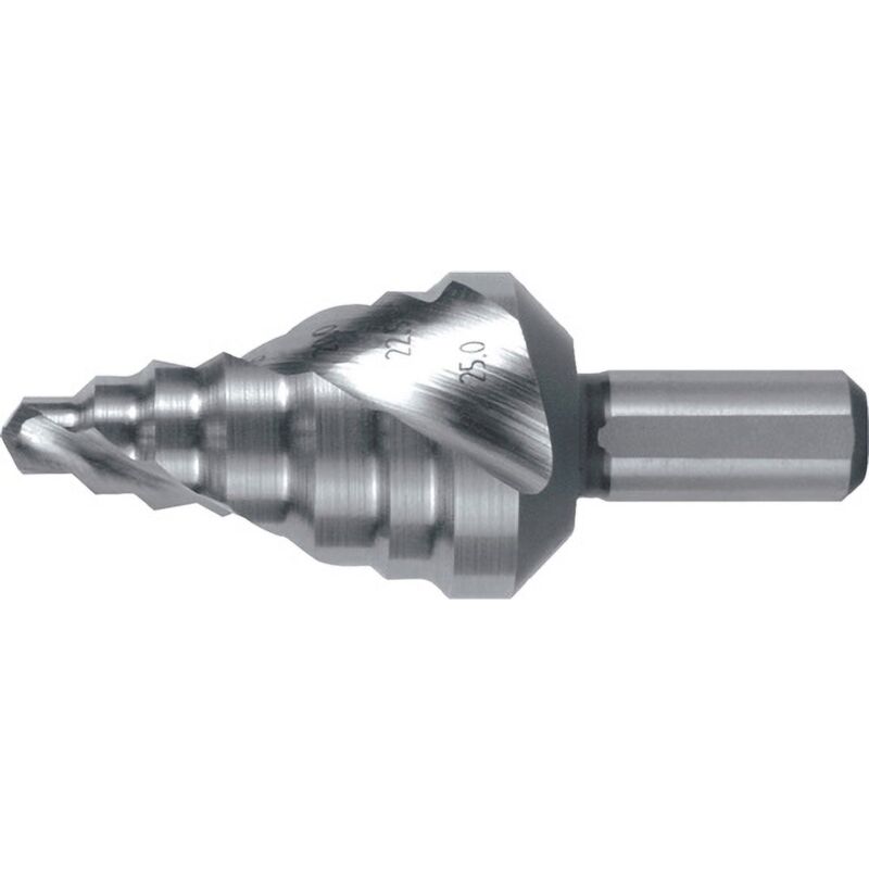 Ruko - Foret étagé plage de perçage 6-25 mm hss à cannelures hélicoïdales nombre de lames 2 nombre de marches 7