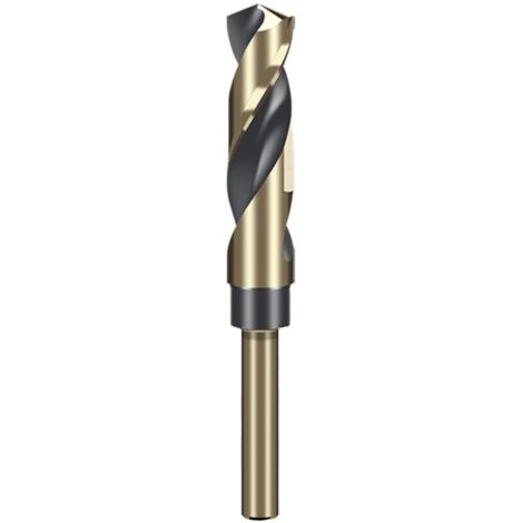 Foret hélicoïdal à queue réduite de 15 mm avec queue ronde de 10 mm pour acier inoxydable, alliage d'aluminium, métal, cuivre, plastique, bois, fabriqué en acier rapide 4341