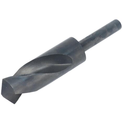 Foret hélicoïdal de 30 mm en acier rapide, angle de pointe de 118 degrés, avec queue cylindrique de 1/2 pouce.