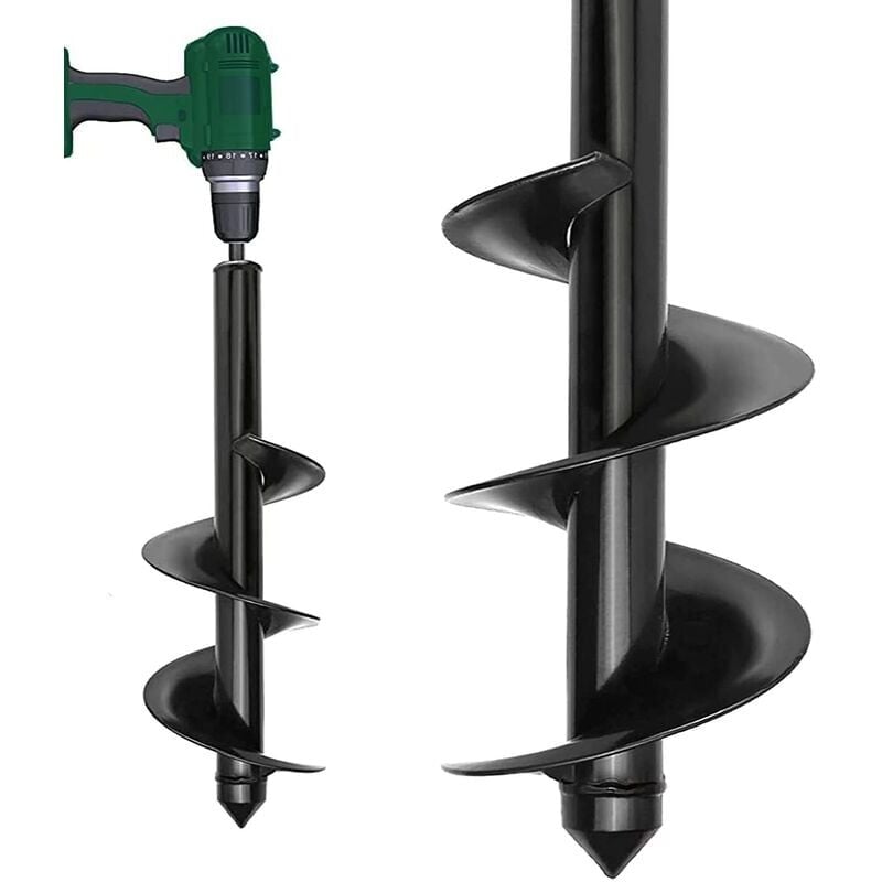 SNQ - Foret hélicoïdal de jardinage - 9 x 40 cm - Pour perceuse sans fil - Avec arbre robuste - Idéal pour installer des plantes, de pot de fleurs,