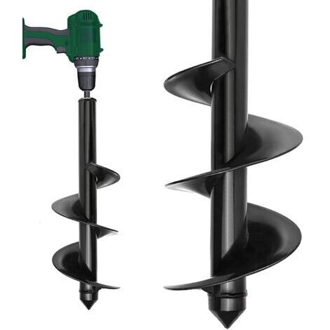 Foret hélicoïdal de jardinage - 9 x 40 cm - Pour perceuse sans fil - Avec arbre robuste - Idéal pour installer des plantes, de pot de fleurs, creuser des trous