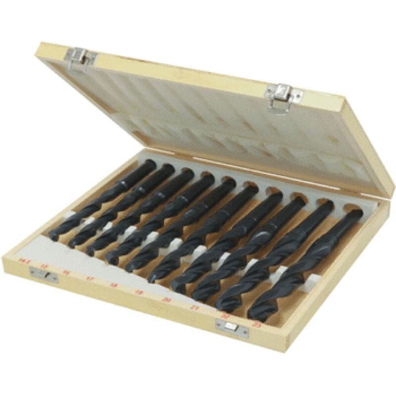 Sodise - Foret laminé de 14,5 à 23mm cône morse N°2 - coffret bois de 10 pcs