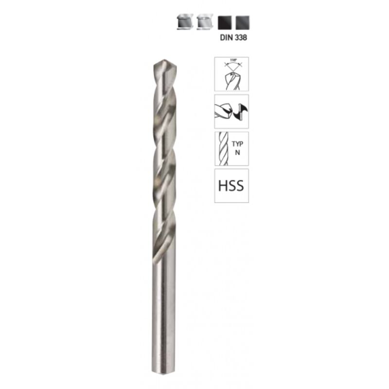 DIAGER  foret &agrave; m&eacute;taux hss pro meul&eacute; &oslash;12 x 101 mm 729d12