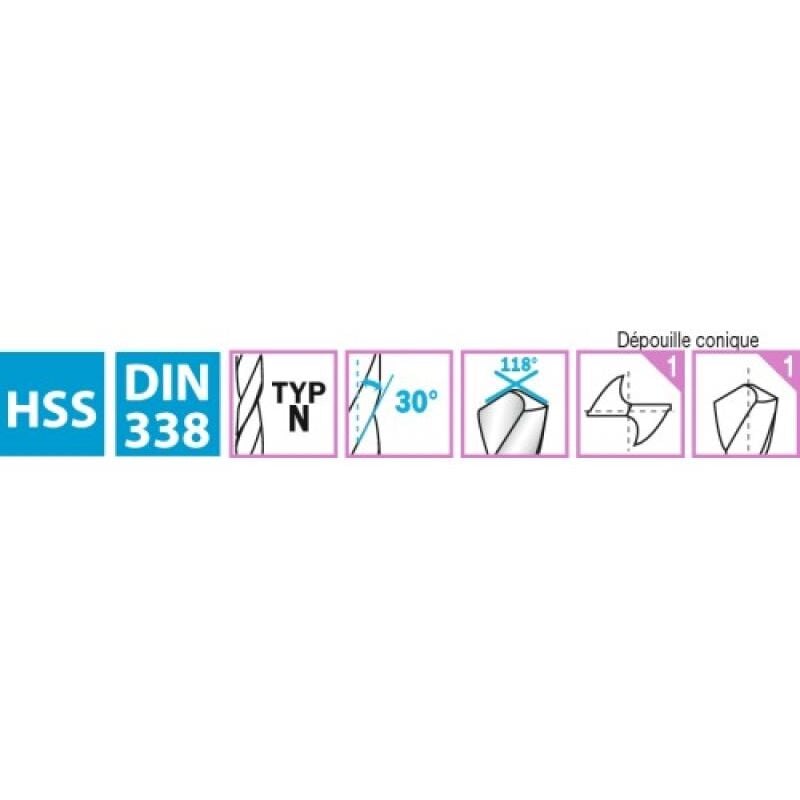 Tivoly - Foret métaux hss queue réduite qr tsx diamètre 16,5 mm