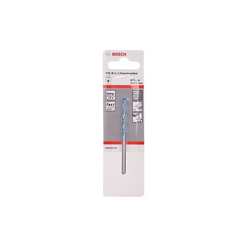 Bosch 2608596050 Foret Polyvalent Cyl-9 Multi Construction Ø 4 Mm Longueur 75 Mm