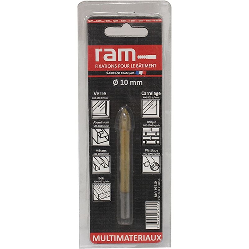 RAM - Foret pour carrelage et verre 10 x 90 mm
