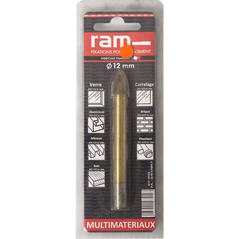 RAM - Foret pour carrelage et verre 12 x 95 mm