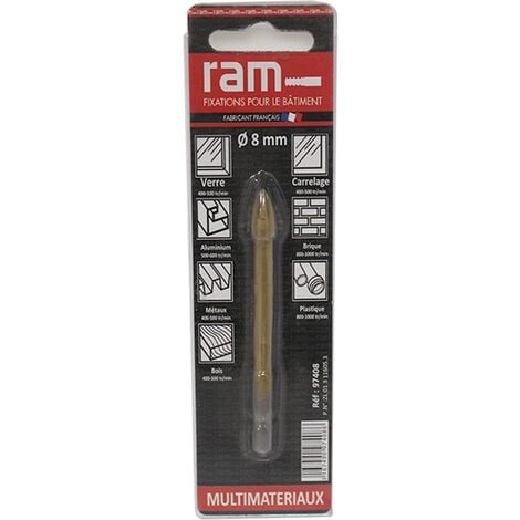 RAM 97425 - Boîte de 5 forets pour carrelage et verre