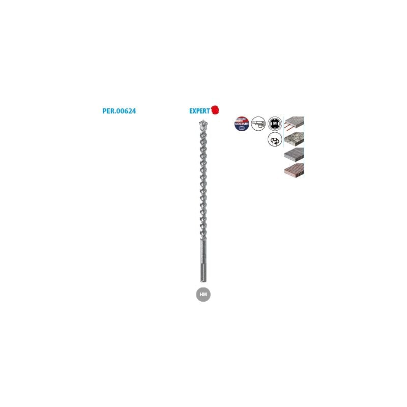 Foret SDS MAX 4 taillants béton armé Expert ø 40 Long. 540 Long. Utile 400 Boite de 1