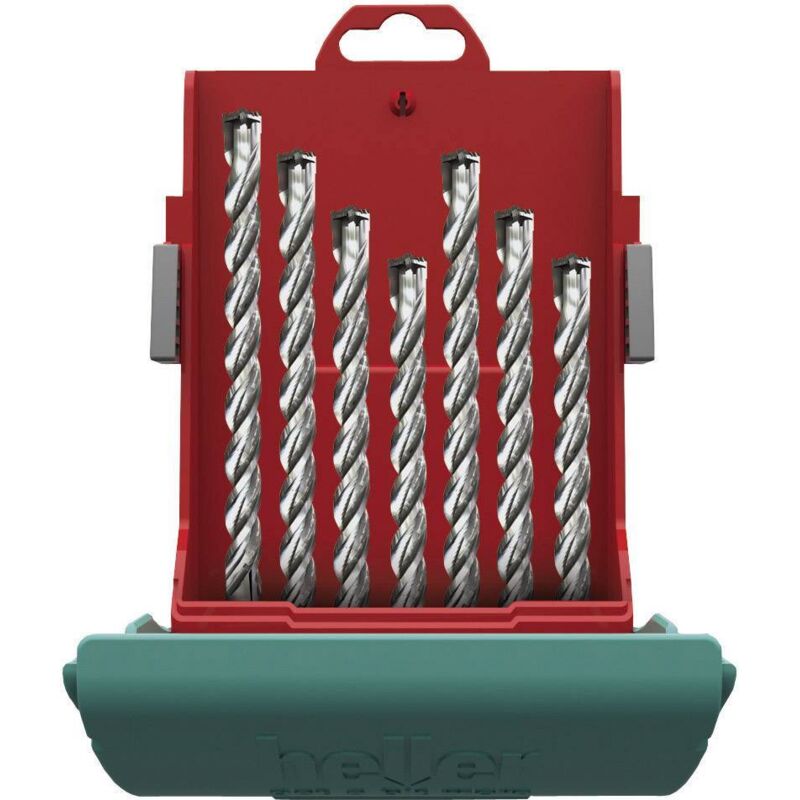 Trijet 26813 4 carbure de tungstène Jeu de forets pour marteau-perforateur 7 pièces 5 mm, 6 mm, 6 mm, 8 mm, 8 mm - Heller