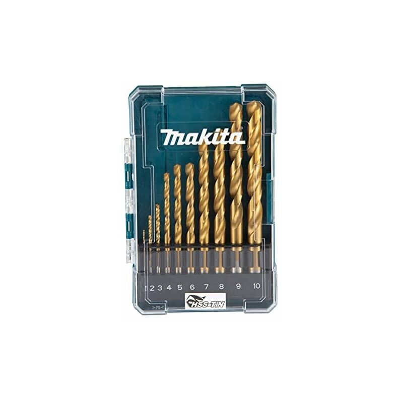 Makita - D-72849 lot de 10 forets hss tin