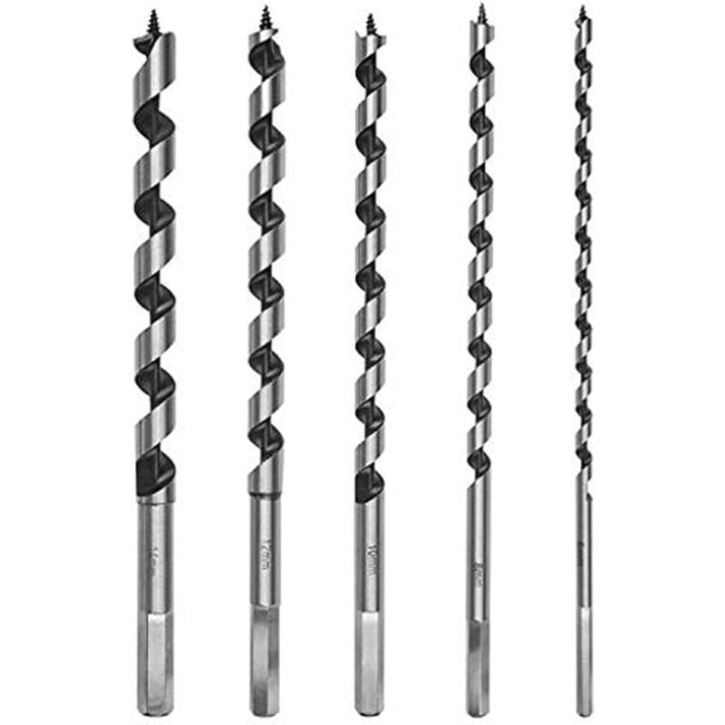Forets à bois hexagonaux, forets en spirale, forets à bois épais, forets à bois, forets à bois, jeu de forets à bois, 6 mm/8 mm/10 mm/12 mm/14 mm, 5