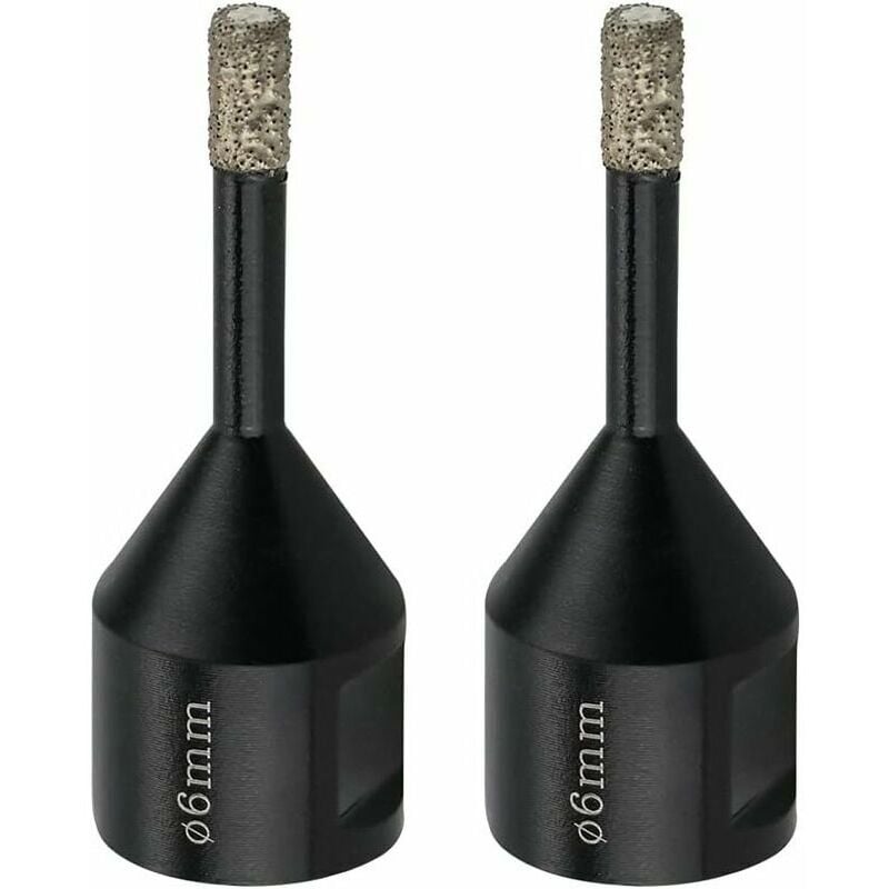 Start - Forets à Carrelage 6 mm M14 Foret Diamant Carrelage Grès Cérame Marbre - Scie cloche Diamant, 2x Forets Trépan Diamant à sec pour Meuleuse