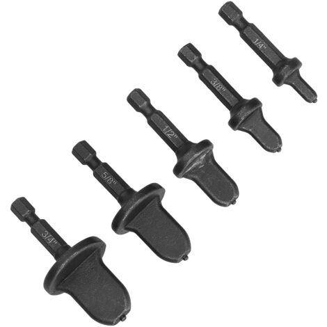Forets à évaser, outil d'évasement pour tuyaux en cuivre à tige hexagonale de 1/4 po, kit d'extension pour tuyaux évasés, pour installation de climatiseurs