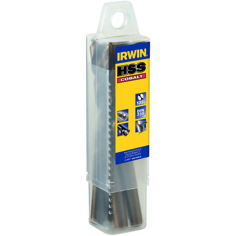 Irwin - 10502517 etui de 10 forets à métaux hss cobalt 3,2 x 65 mm tools