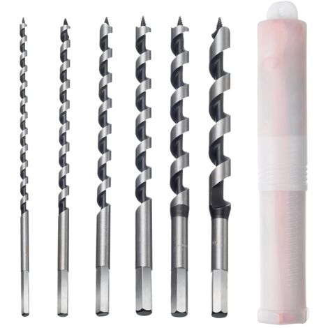 Forets à œillets, forets hélicoïdaux pour bois, 6 pièces (Ø 6 mm, 8 mm, 10 mm, 12 mm, 14 mm)