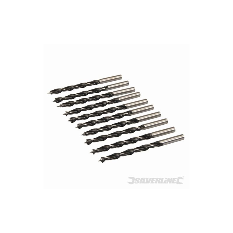Silverline - forets à pointe et double tranchant 6 mm 10 pcs 425714