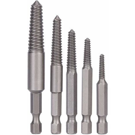Kit Extracteur De Vis Cassée 5en1 Uxcell – 3-18mm + Boîtier De Rangement