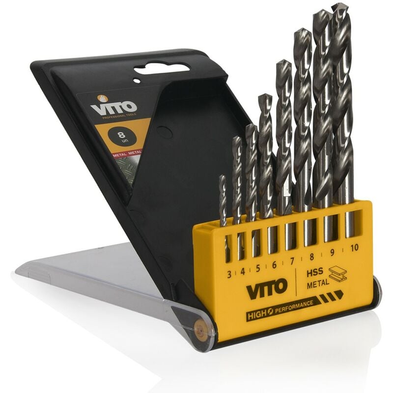 Vito Pro-power - Coffret de 8 Forets Acier Diamètre 3 vito