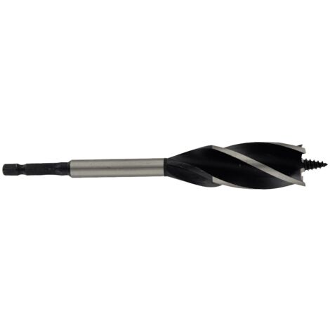 Forets Bois EXPERT à 4 taillants Lot de 3 pièces Queue HEXA 6.35mm Rallonge 10 cm TIVOLY