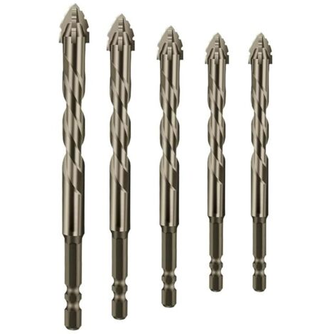 Forets combinés perceuse-taraud - Set 6 pièces titane, 4-12 mm, perçage et filetage 2-en-1, pour métal bois