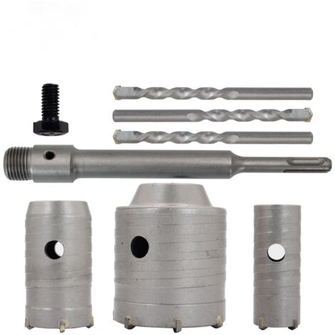 Forets de scie cloche SDS Plus pour béton, ciment, pierre, mur - 65 mm, 50 mm, 30 mm