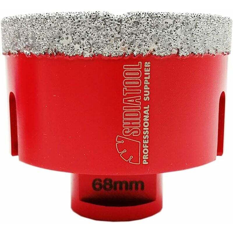 Forets Diamant 68mm Trépans de Forage avec Filetage M14 pour Perçage à sec en Porcelaine Carrelage Granit Marbre