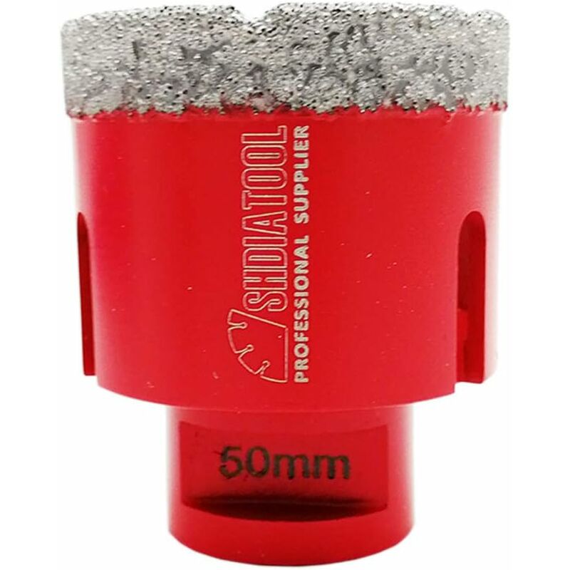 Ineasicer Forets Diamant 50mm Trépans de Forage avec Filetage M14 pour Perçage à sec en Porcelaine Carrelage Granit Marbre