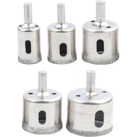 Forets Diamantés 5 pièces pour Carrelage, Marbre, Granit - Outils de Coupe pour Verre, Céramique et Ardoise
