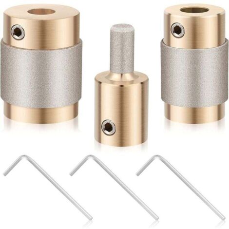 Forets diamantés pour meuleuse de verre, 3 tailles (1 pouce, 3/4 pouce, 1/4 pouce) pour outils de vitrail