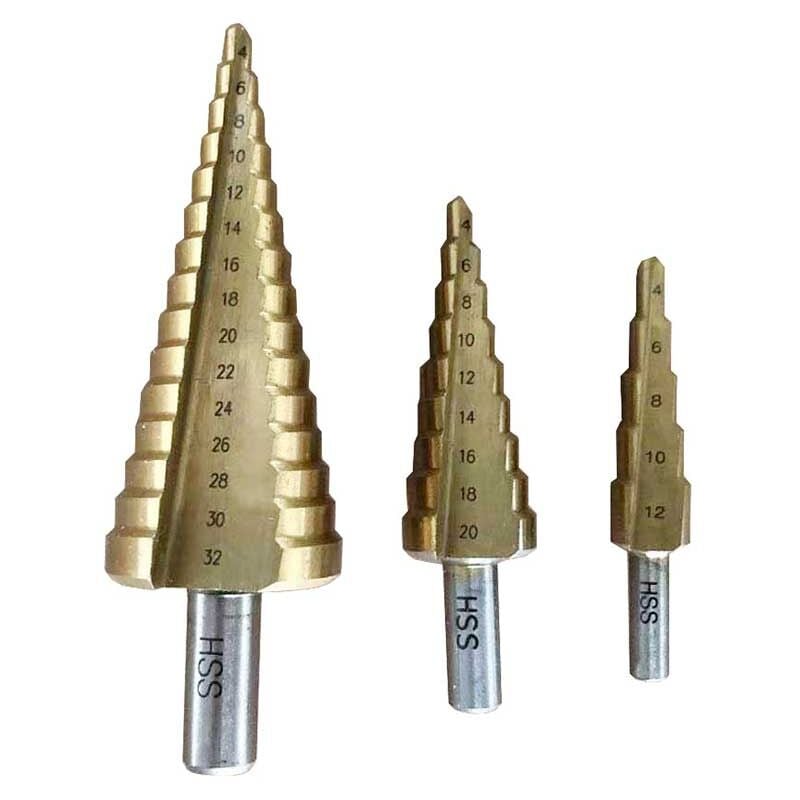 Forets étagés coniques pour métal 4 - 32 mm 3 pcs.