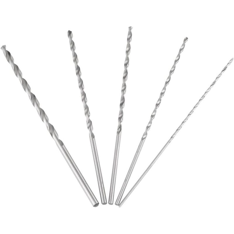 Image of Bohrer, 2–5 mm extra langer Spiralbohrer aus Stahl mit geradem Schaft für Holz – INHHUB