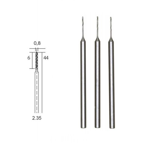 Forets HSS en acier Ø 0.8 mm « PROXXON » - Proxxon