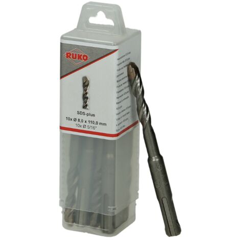Forets marteaux SDS-Plus boîte de 10 pièces 8,0 x 110 mm