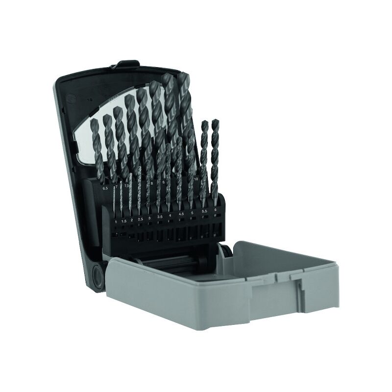 Tivoly - Coffret de 19 forets métaux e tbx HSSE5% cobalt revêtus blade 4 faces par 1/2 11456170015
