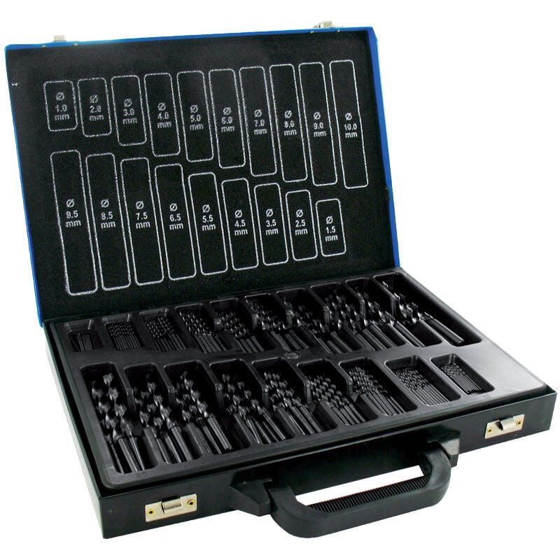 Tivoly - Mallette 170 forets métaux hss steam taillés meulés pointe en croix ø 1 à 10 par 1/2 essential