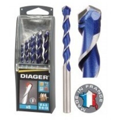 Forets multi-materiaux réf  215d05désignation 1 foretdiamètre 5 mmlongueur 45 / 85 mm
