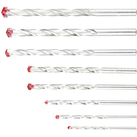 Forets pour béton cellulaire 3-10 mm, jeu de 8 pcs.