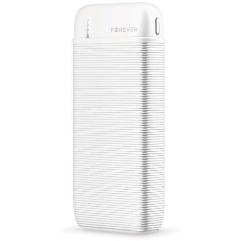 FOREVER - Batería externa portátil de 10.000 mAh 2 x USB potente, cable USB-C