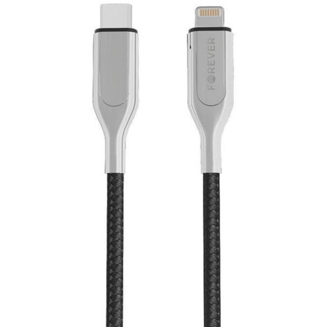 Forever Core Utra Fast MFI PD cable USB-C - Lightning 1,5 m 2,4A black