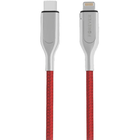 Forever Core Utra Fast MFI PD cable USB-C - Lightning 1,5 m 2,4A red