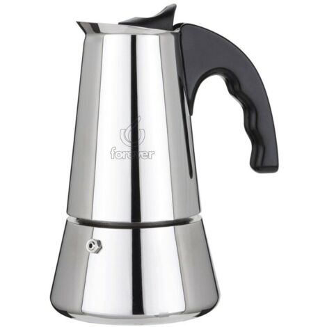 Forever Espressokocher Miss Conny 10 Tassen Edelstahl Induktion