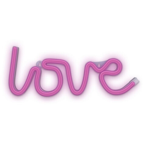 Forever Light Neon LED Decorazione,USB, segno luminoso, illuminazione, per soggiorno, Festa, Camera da letto (Love)
