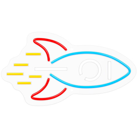 Forever Neon Plexi LED Rakieta Multicolor USB 42x23 cm
