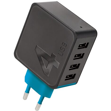 Forever Netzladegerät Stecker 4x USB Anschluss Netzteil Adapter USB Port 4,8A