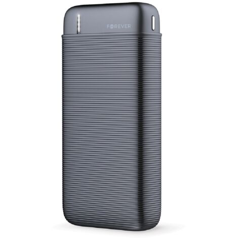 Forever Powerbank TB-100L 20000 mAh Extrem Hohe Kapazität, Externer Akku Schwarz
