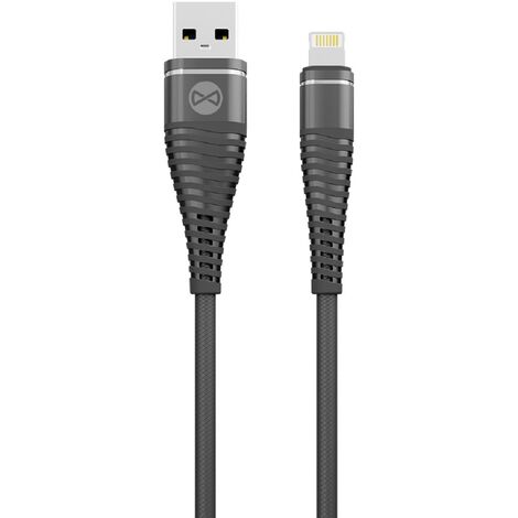FOREVER Shark 1m 2A Smartphone Kabel Sync/Ladekabel Datenkabel USB - iPhone-Anschluss Schwarz