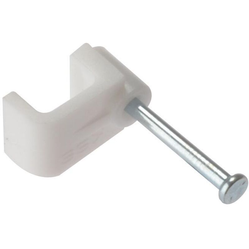 ForgeFix Cable Clip Flat White 1.00 mm FCC1W